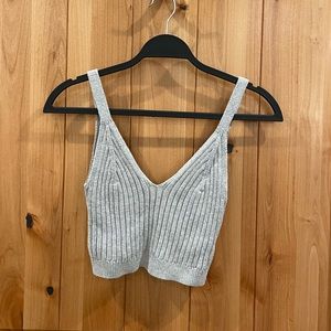 Aerie knit crop v-neck